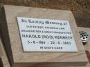 Harold (Roo) KENNEDY,
father father-in-law grandfather great-grandfather,
3-8-1914 - 22-8-2003;
Jandowae Cemetery, Wambo Shire