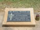 
Herbert Harold SCHRODER,
born 12-10-16,
died 8-9-84,
wife Vera;
Jandowae Cemetery, Wambo Shire
