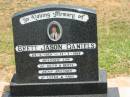 
Brett Jason DANIELS,
23-6-1969 - 17-7-1988,
son of Keith & Beryl,
brother of Leesa & Paul;
Jandowae Cemetery, Wambo Shire
