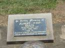 
Albert (Chip) ELLIS,
died 17 June 1983 aged 71 years,
wife Patricia;
Jandowae Cemetery, Wambo Shire
