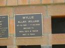 
Allan William WYLLIE,
01-12-1945 - 17-04-2006,
brother to Nola, Keith & Trevor;
Jandowae Cemetery, Wambo Shire
