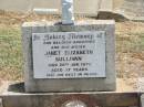 Janet (Jan) Elizabeth SULLIVAN,
daughter sister,
died 26 Jan 1970 aged 17 years;
Jandowae Cemetery, Wambo Shire