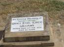 Grace Ethel (Chick) WILLIAMS,
mother,
died 4 Feb 1976 aged 89 years;
Jandowae Cemetery, Wambo Shire