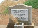 
Kevin Vivian EHRLICH,
son father,
born 17-4-33
accidentally killed 25-10-70;
Jandowae Cemetery, Wambo Shire
