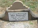 Anna MORRISSEY,
died 24 Sept 1948 aged 84 years;
Jandowae Cemetery, Wambo Shire