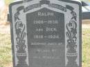 
Ralph, 
1908 - 1930;
Dick,
1910 - 1924;
sons of Mr & Mrs Jack WINFIELD;
Jandowae Cemetery, Wambo Shire
