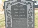 Ralph,
1908 - 1930;
Dick,
1910 - 1924;
sons of Mr & Mrs Jack WINFIELD;
Jandowae Cemetery, Wambo Shire