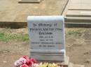 Francis Victor (Tom) BALDWIN,
died 24-8-81 aged 66 years;
Jandowae Cemetery, Wambo Shire