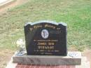 James Rod STEWART,
husband father,
1-9-1942 - 27-11-1990;
Jandowae Cemetery, Wambo Shire