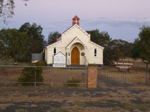 St Anne's Anglican church;  | Jondaryan, Jondaryan Shire  | 
