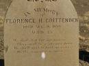Florence H. CRITTENDEN, died 9 Aug 1899 aged 35 years; Jondaryan cemetery, Jondaryan Shire 