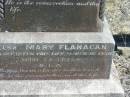 
Denis FLANAGAN,
native of Co Kildare Ireland,
died 6 Nov 1898 aged 54 years;
Mary FLANAGAN,
died 16 March 1936 aged 88 years;
Jondaryan cemetery, Jondaryan Shire
