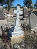 Margaret SPELLACY, mother, died 10 March 1898 aged 42 years; Michael SPELLACY, died 3 May 1924 aged 64 years; natives of Co Clare Ireland; Jondaryan cemetery, Jondaryan Shire 