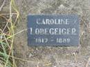 Caroline LOBEGEIGER 1817 - 1889 Engelsburg Baptist Cemetery, Kalbar, Boonah Shire 