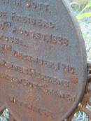 Roseargue FREIBERG b: 9 Aug 1833 in Prussia d: 11 Dec 1910 Engelsburg Baptist Cemetery, Kalbar, Boonah Shire 