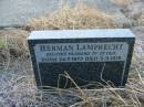 Herman LAMPRECHT (husband of Ottilie) b: 24 Jul 1873, d: 5 Sep 1915 Engelsburg Baptist Cemetery, Kalbar, Boonah Shire 