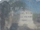 
E.W.C. DAU,
died 21 Aug 1943 aged 82 years;
Kalbar General Cemetery, Boonah Shire
