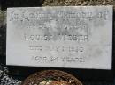 
Louisa WEBER, mother,
died 11 May 1930 aged 34 years;
Kalbar General Cemetery, Boonah Shire
