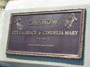 
Stella Grace ZAHNOW,
Cordelia Mary ZAHNOW,
21-10-2001;
Kalbar General Cemetery, Boonah Shire
