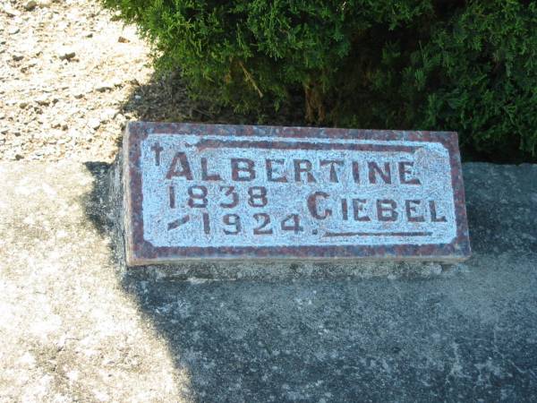 Albertine GIEBEL,  | 1838 - 1924;  | Kalbar General Cemetery, Boonah Shire  | 