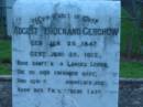 
August Ferdenand GERCHOW
geb 20 Jan 1847, gest 20 Jun 1912
(wife) Henriette (GERCHOW)
9 Dec 1923, aged 74

St Johns Lutheran Church Cemetery, Kalbar, Boonah Shire

