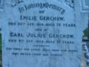 
Emilie GERCHOW
20 Sep 1919 aged 74
Carl Julius GERCHOW
9 Sep 1924 aged 81

St Johns Lutheran Church Cemetery, Kalbar, Boonah Shire

