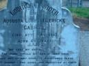 Augusta Louise Ulericke GABRIEL
27 May 1922, aged 64
St Johns Lutheran Church Cemetery, Kalbar, Boonah Shire