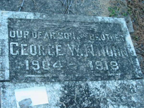 George W N NUHN  | 1904 - 1919  |   | St John's Lutheran Church Cemetery, Kalbar, Boonah Shire  |   | 