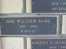 Abe William KUHZ, 1901 - 1901 aged 4 hours; Engelsburg Methodist Pioneer Cemetery, Kalbar, Boonah Shire 