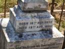 
Bertha DITTBERNER,
born 18 Oct 1875 died 12 Aug 1894;
Kalbar St Markss Lutheran cemetery, Boonah Shire
