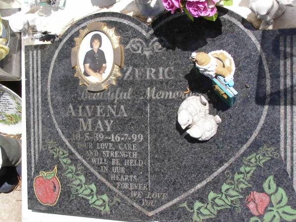 Alvena May ZERIC,  | 10-5-39 - 16-7-99;  | Kandanga Cemetery, Cooloola Shire  | 