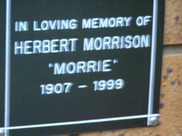 Herbert MORRISON (Morrie)  | b: 1907, d: 1999  | Kenmore-Brookfield Anglican Church, Brisbane  | 