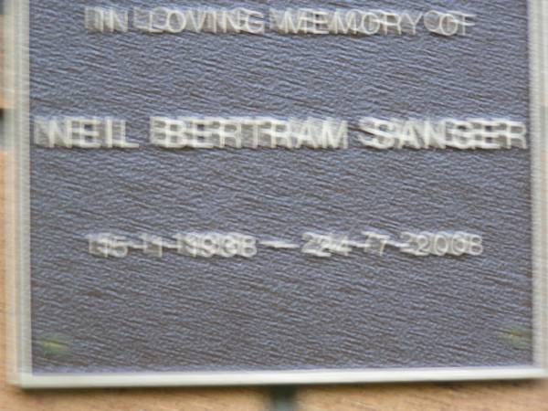 Neil Bertram SANGER  | b: 15 Jan 1938, d: 24 Jul 2008  | Kenmore-Brookfield Anglican Church, Brisbane  | 
