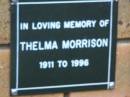 Thelma MORRISON b: 1911, d: 1996 Kenmore-Brookfield Anglican Church, Brisbane 