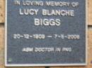 
Lucy Blanche BIGGS
b: 20 Dec 1909, d: 7 May 2008
Kenmore-Brookfield Anglican Church, Brisbane
