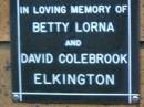 
Betty Lorna ELKINGTON
David Colebrook ELKINGTON
Kenmore-Brookfield Anglican Church, Brisbane
