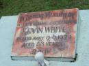 Kevin WHITE, husband father, died 9-6-1974 aged 53 years; St John's Catholic Church, Kerry, Beaudesert Shire 