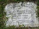 
Alice Maude COX,
died 31-1-1988 aged 86 years;
St Johns Catholic Church, Kerry, Beaudesert Shire
