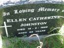 Ellen Catherine JOHNSTON, died 15-3-1999 aged 96 years; St John's Catholic Church, Kerry, Beaudesert Shire 