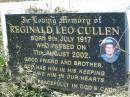 Reginald Leo CULLEN, brother, born 9 July 1917 died 11 Aug 2002; St John's Catholic Church, Kerry, Beaudesert Shire 