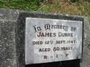 James DUNNE, died 12 Sept 1967 aged 80 years; St John's Catholic Church, Kerry, Beaudesert Shire 