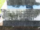 Elizabeth DUNNE, born County Cavan Ireland 20 June 1860, died 26 Sept 1925; Laurence, husband, born Kings County Ireland 5 Dec 1848, died 15 June 1928; St John's Catholic Church, Kerry, Beaudesert Shire 