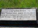 Hugh Thomas DOHERTY, died 31 March 1973 aged 43 year; Hugh James DOHERTY, died 9 Oct 1972 aged 68 years; Ethel Mary DOHERTY, died 1 Nov 1990 aged 84 years; St John's Catholic Church, Kerry, Beaudesert Shire 