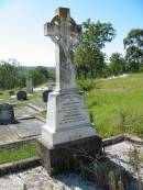 
James HORAN,
died 29 Sep 1905 aged 54 years;
Mary HORAN, wife,
died 30 Jan 1929 aged 58 years;
St Johns Catholic Church, Kerry, Beaudesert Shire
