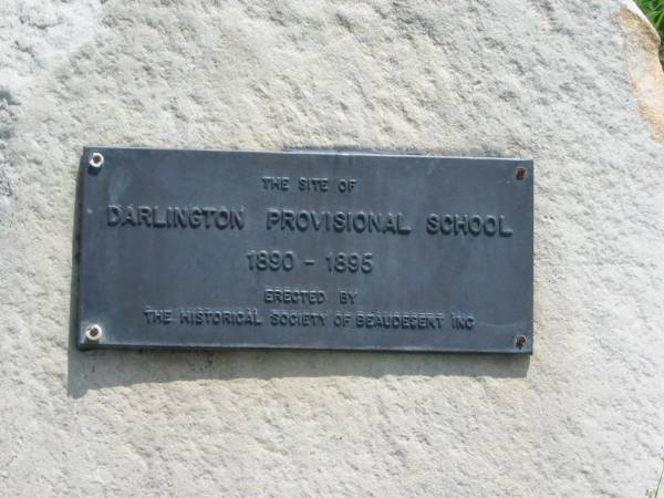 Site of Darlington Provisional School  | 1890 - 1895  | (Darlington Park south of Kerry Cemetery)  | 