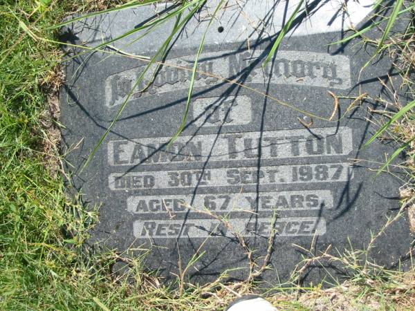 Eamon TUTTON,  | died 30 Sept 1987 aged 67 years;  | St John's Catholic Church, Kerry, Beaudesert Shire  | 