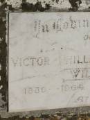 
Victor Phillip WILLIAMS,
father,
1880 - 1964;
Augusta Jane WILLIAMS,
mother,
1879 - 1955;
Kilkivan cemetery, Kilkivan Shire
