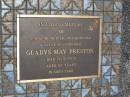 
Gladys May PRESTON,
mother grandmother great-grandmother,
died 19-5-2005 aged 92 years;
Kilkivan cemetery, Kilkivan Shire

