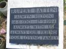 
Rupert BATTEN (Alwyn Hilton),
14-6-1930 - 17-9-1994;
Kilkivan cemetery, Kilkivan Shire
