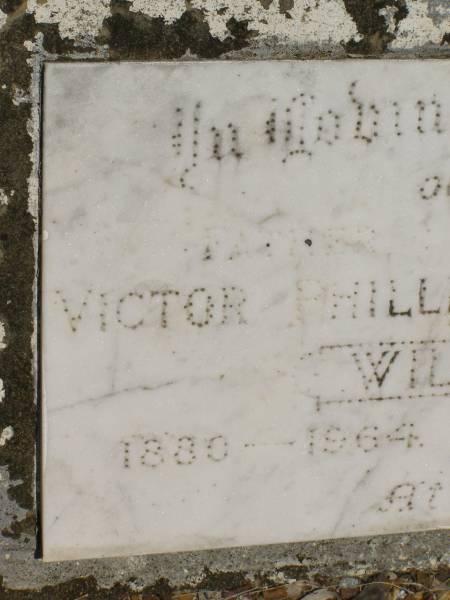 Victor Phillip WILLIAMS,  | father,  | 1880 - 1964;  | Augusta Jane WILLIAMS,  | mother,  | 1879 - 1955;  | Kilkivan cemetery, Kilkivan Shire  | 